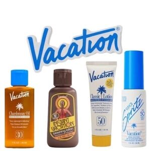 Vacation 4-Piece Travel/Trial Set: Cruelty Free & Vegan, Dermatologist Tested